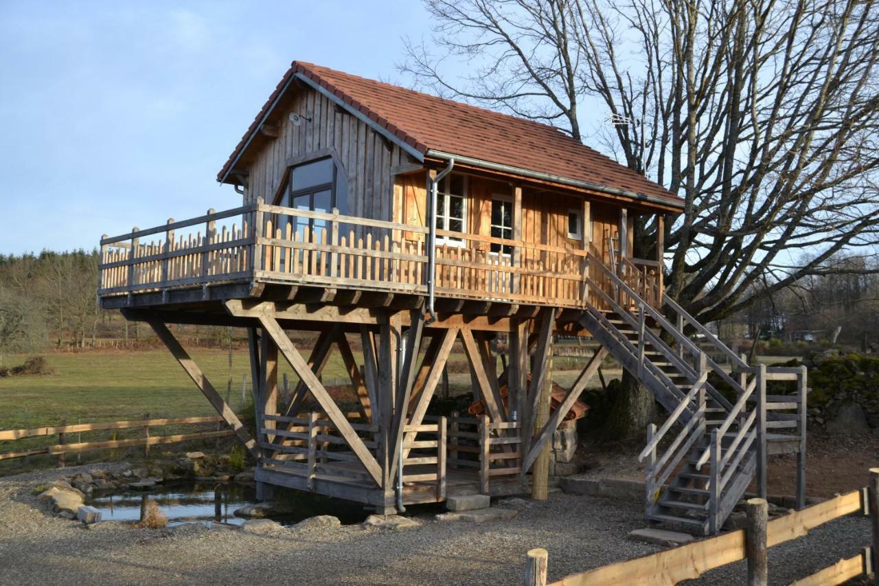 Les Cabanes Des Fontaines Saint-Sernin-du-Bois Экстерьер фото